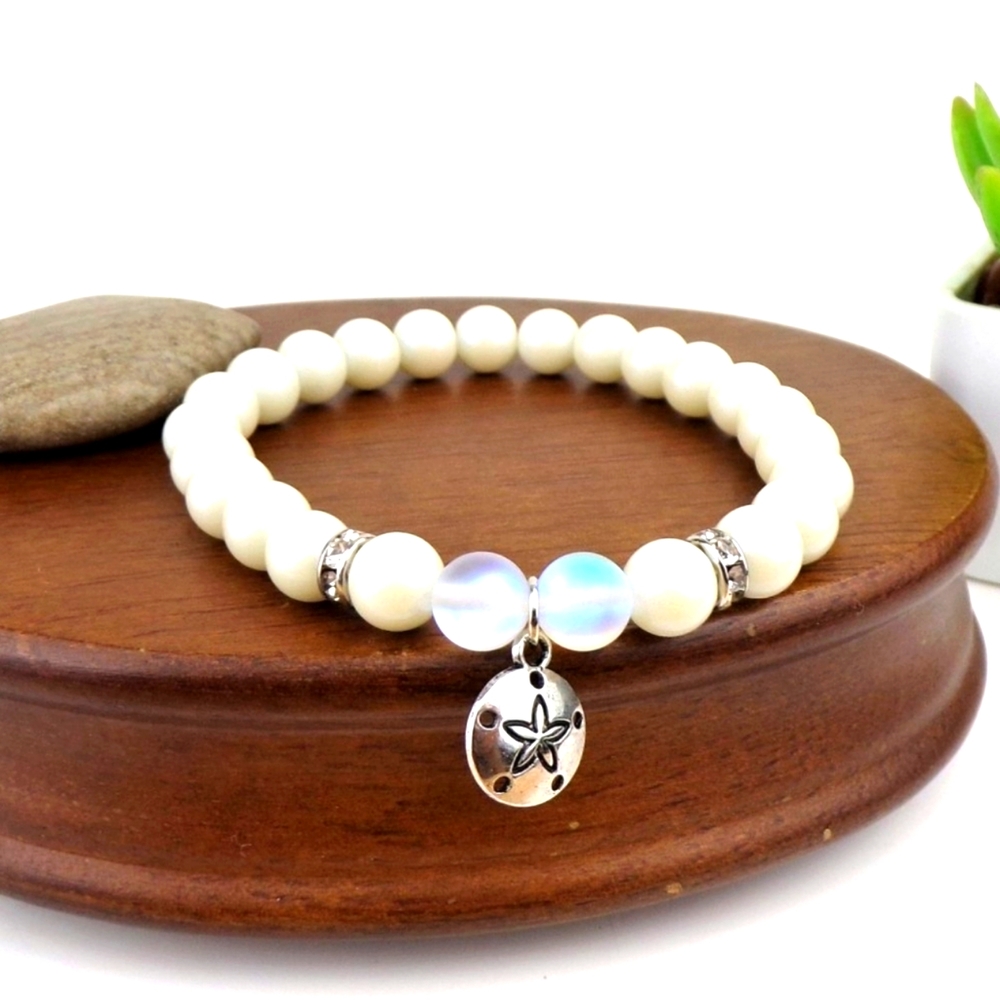 Sand Dollar Charm Stretch Bracelet